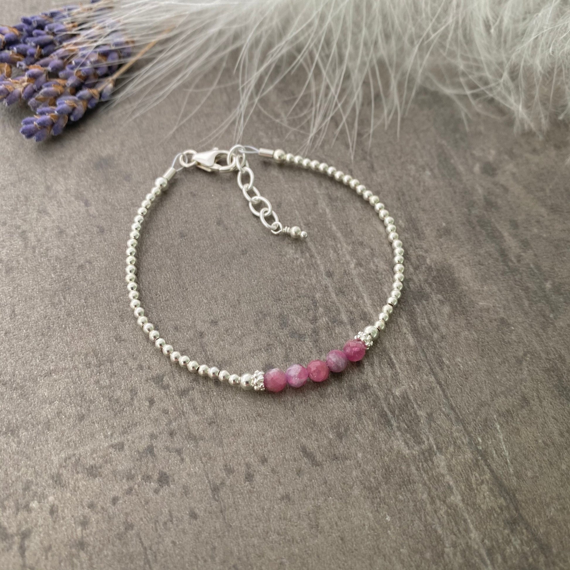 Pink Tourmaline Bracelet, October Birthstone