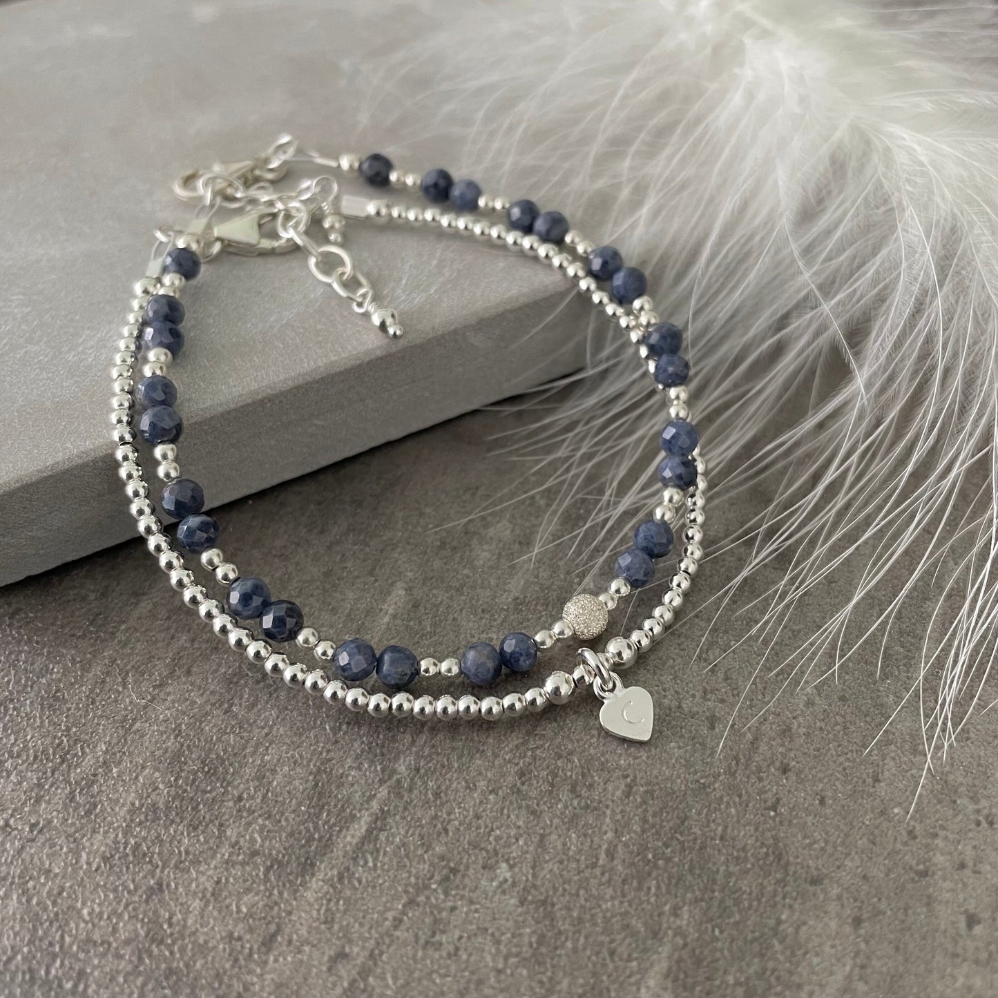 Set of Sapphire Bracelets, September Birthstone