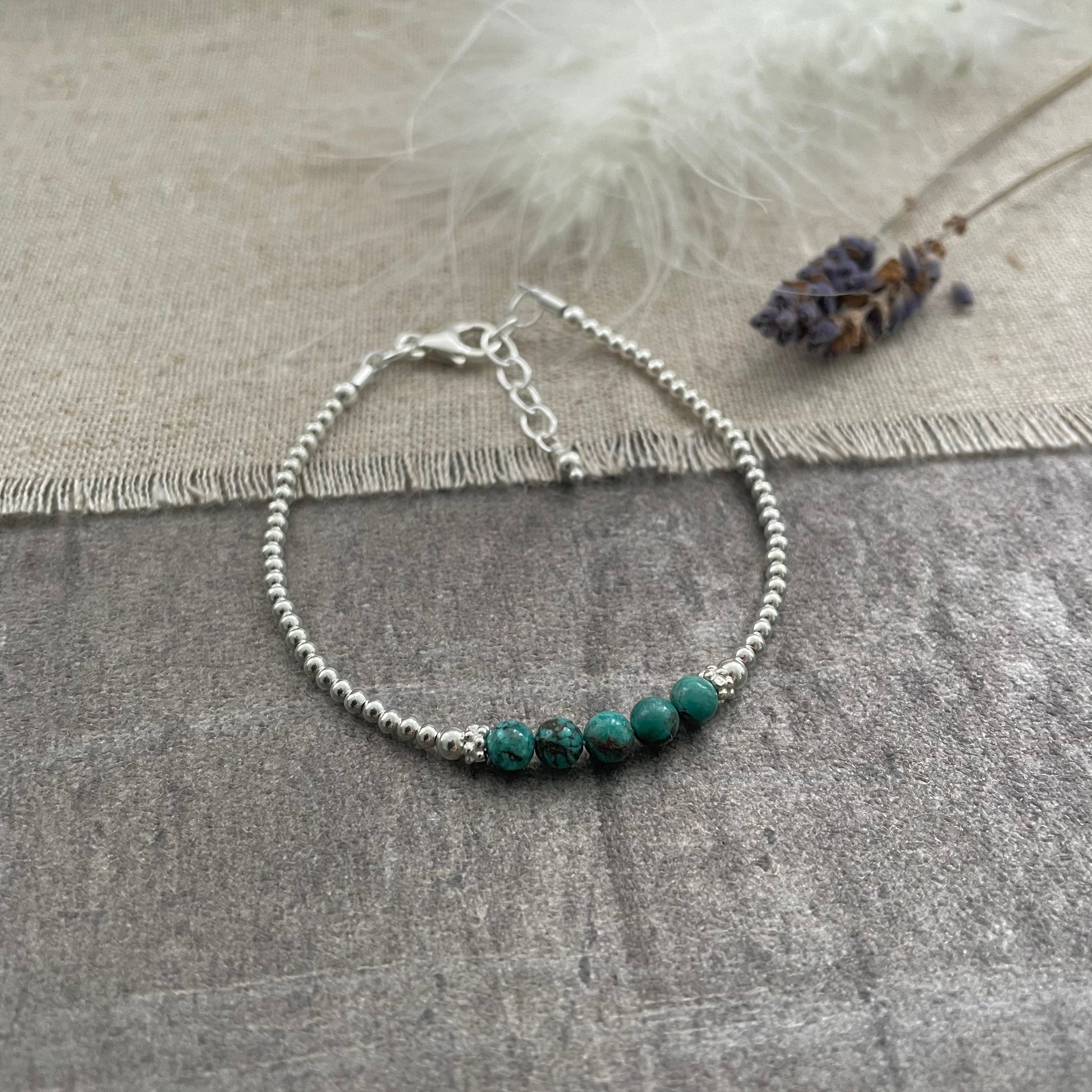 A Dainty Turquoise Bracelet, December Birthstone jewellery for December birthdays
