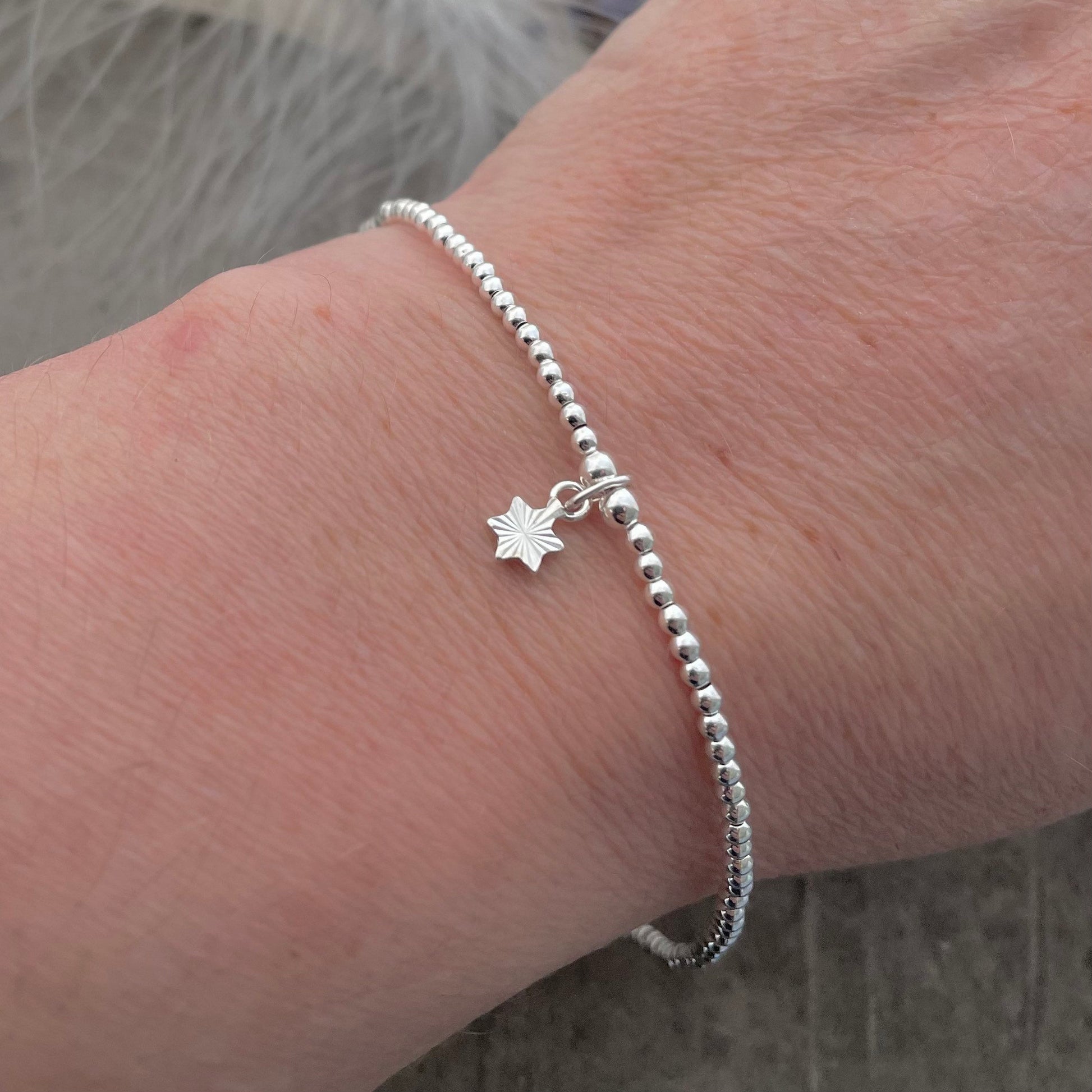 Prom Gift, Star Stacking Charm Bracelet