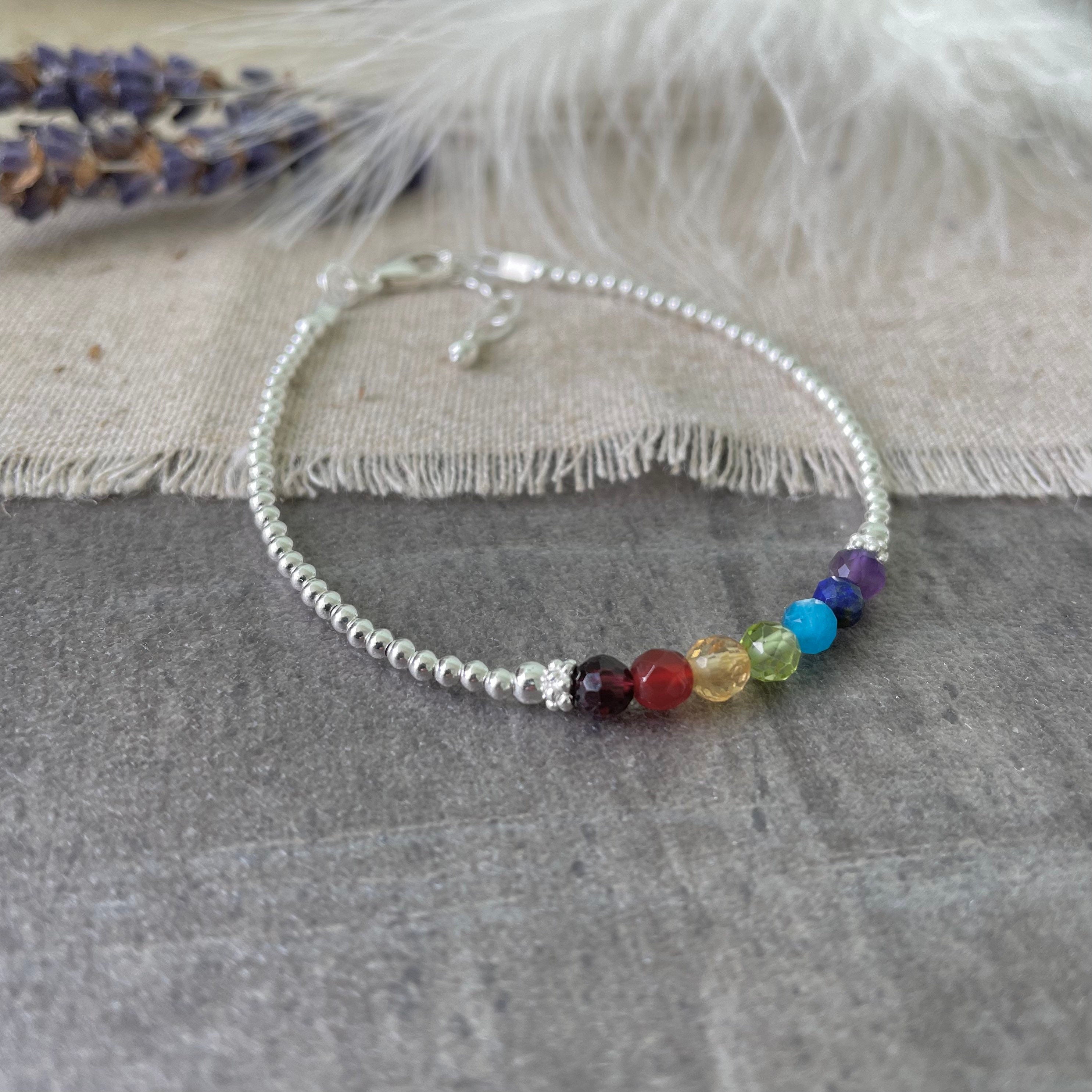 Chakra silver bracelet hotsell