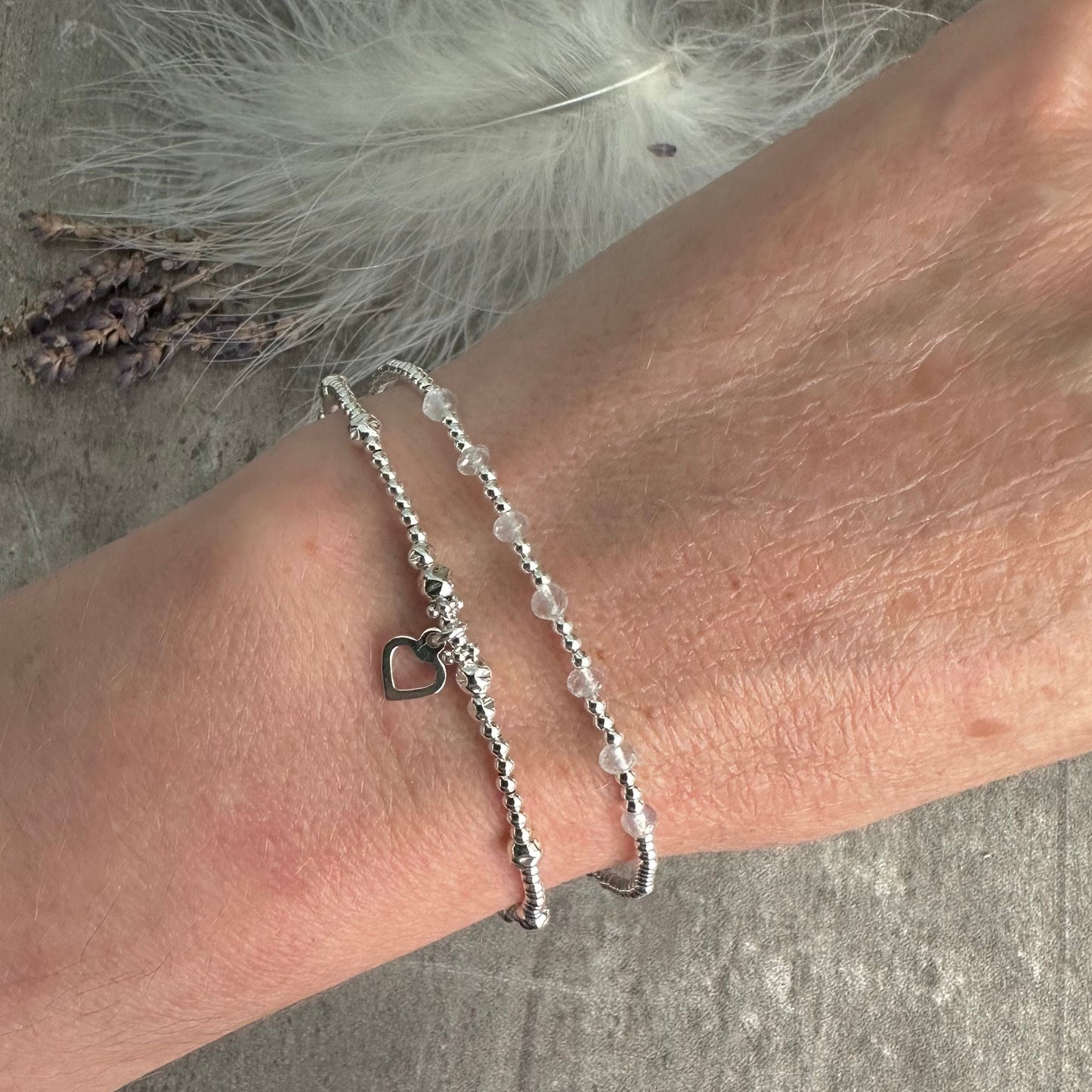 Set of Moonstone Bracelets, June Birthstone