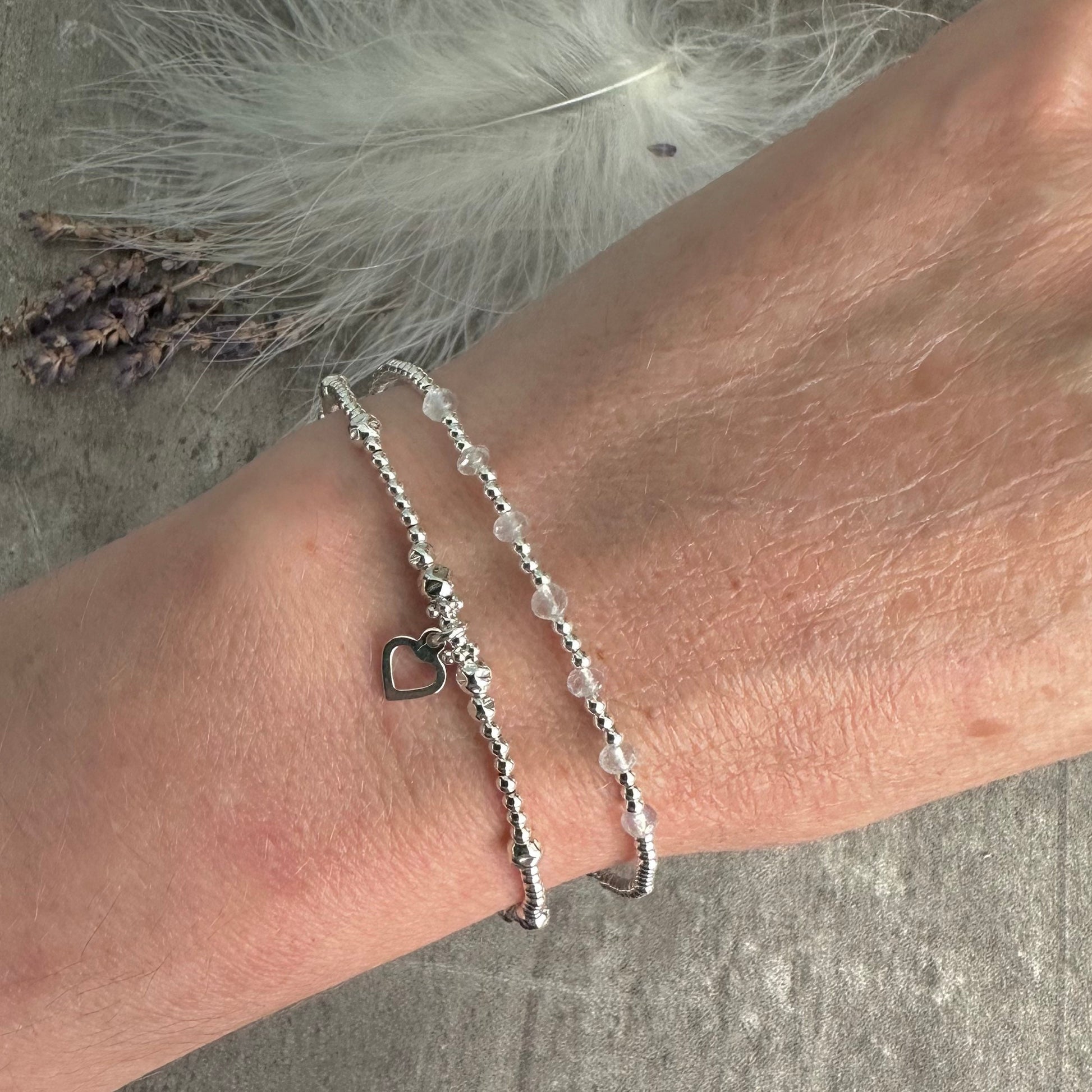 Set of Moonstone Bracelets, June Birthstone