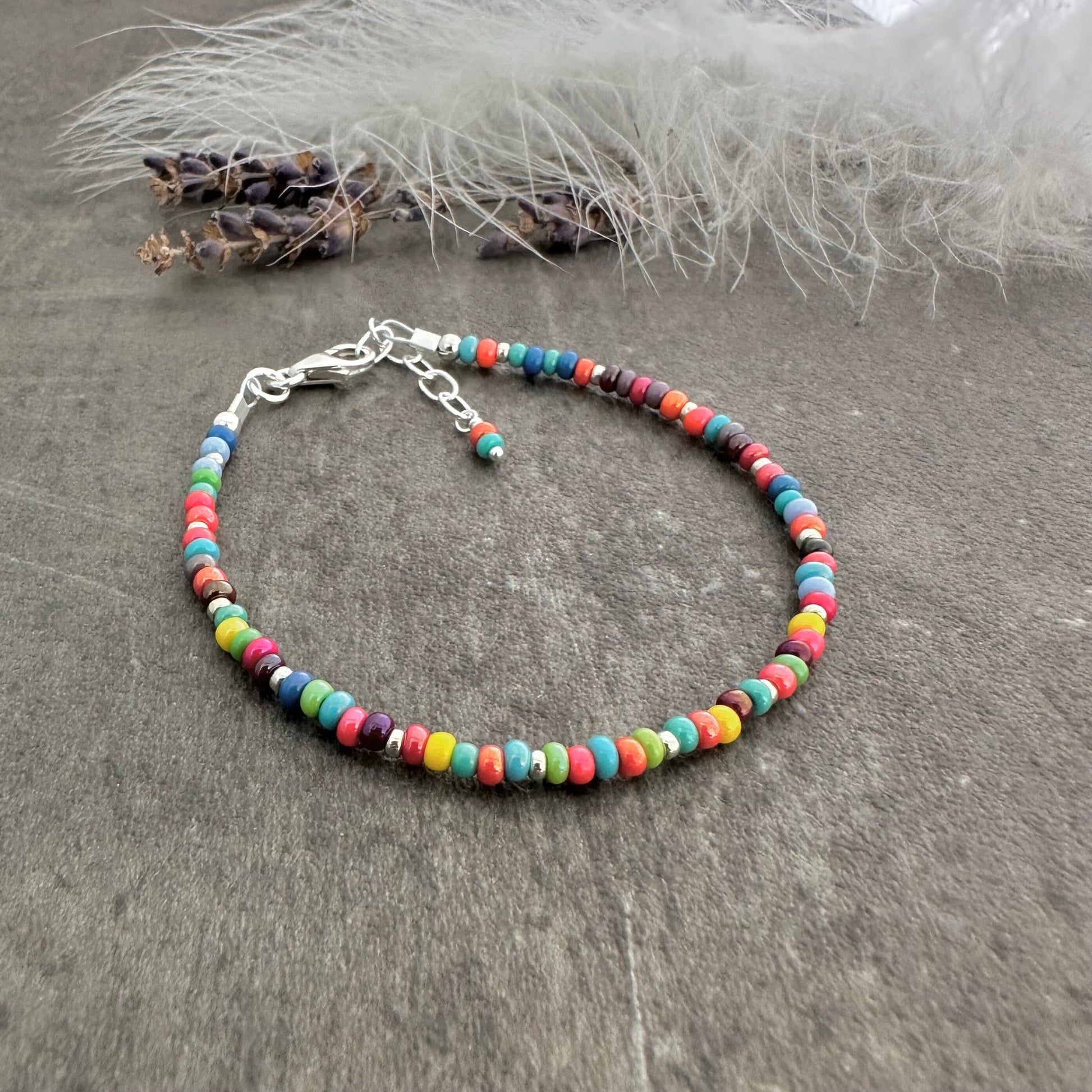 Colourful Summer Beaded Bracelet With Seed Beads Necklace 19