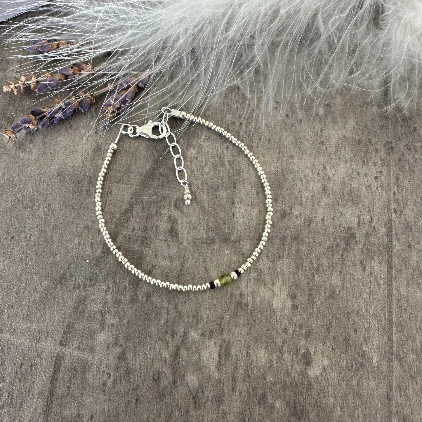 Birthstone seed bead bracelet